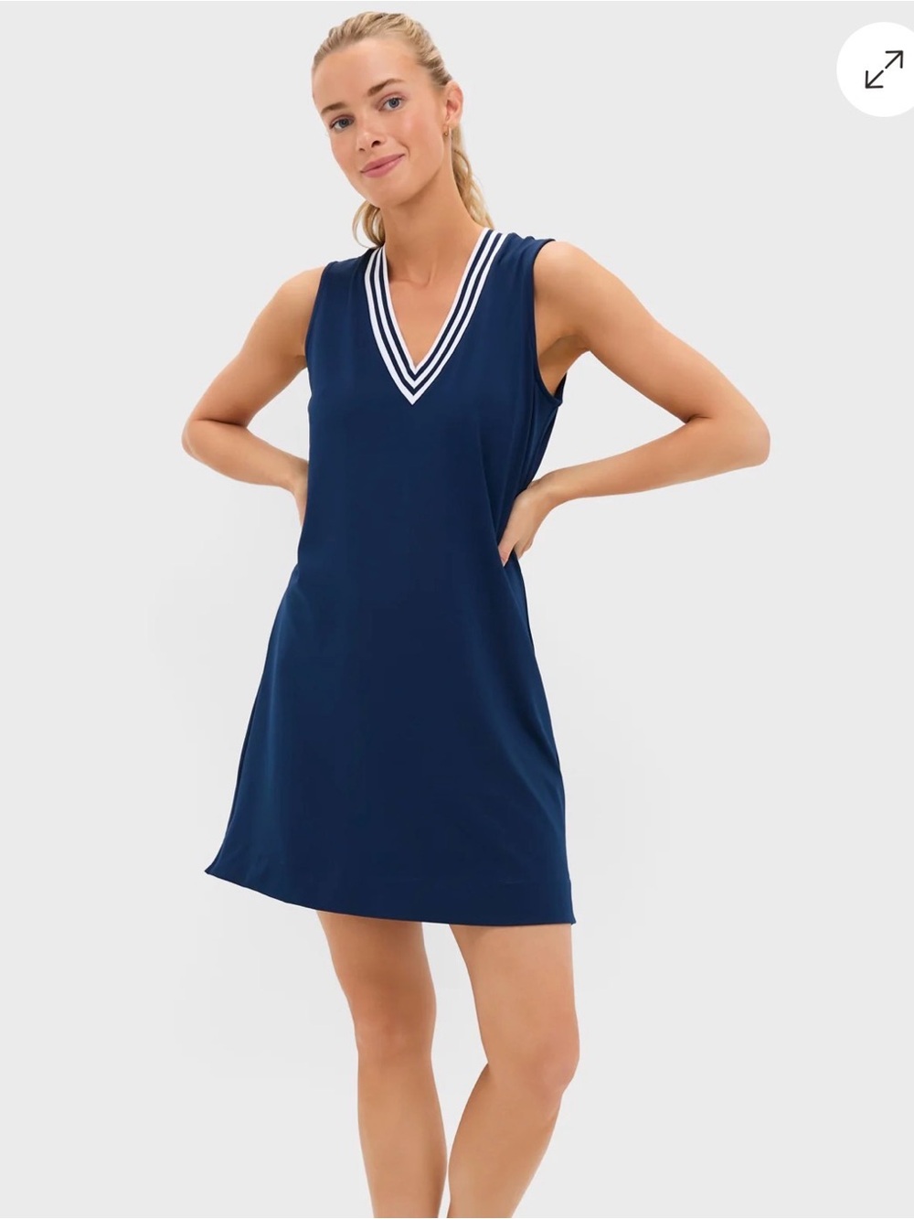 Tuckernuck Navy Performance Jersey Suzanne Tennis Dress
